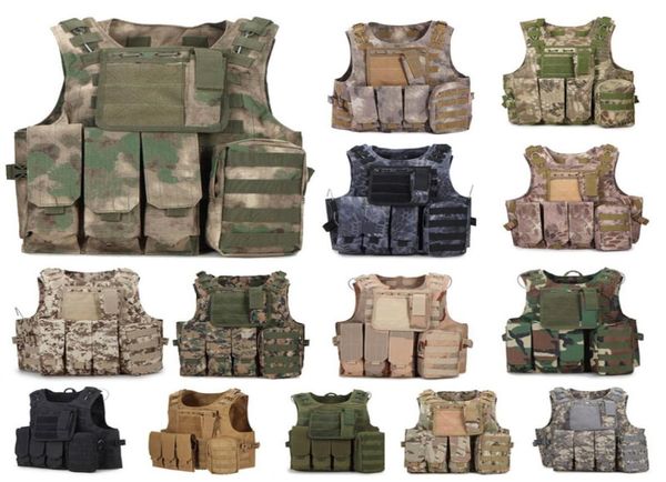 

outdoor sports tactical molle vest outdoor camouflage body armor combat assault waistcoat no060012200375, Black;green