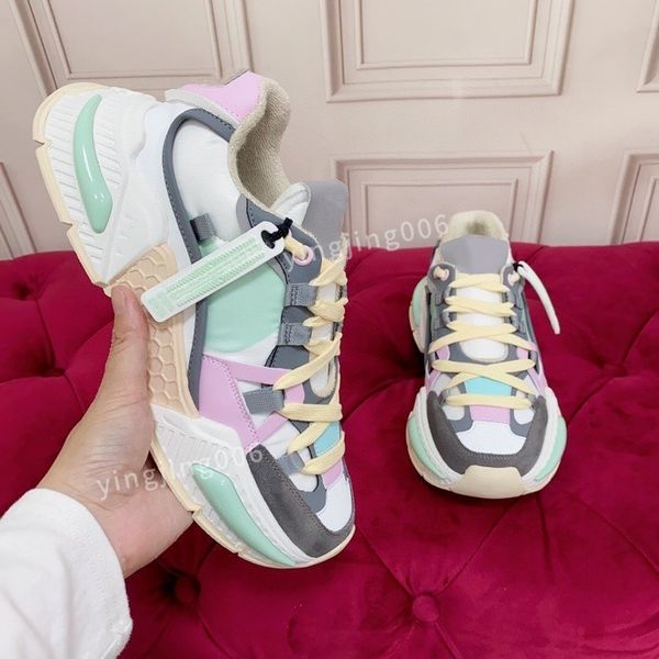 

2023new men designer sneaker casual shoes leather sneakers embroidered stripes white shoes flat platform walking sports trainers, Black