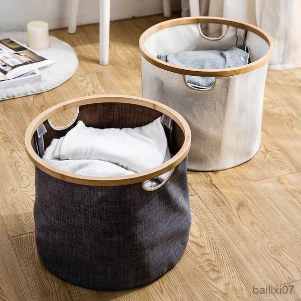 

basket foldable fabrics storage basket household laundry basket storage clothes toys sundries organizer basket