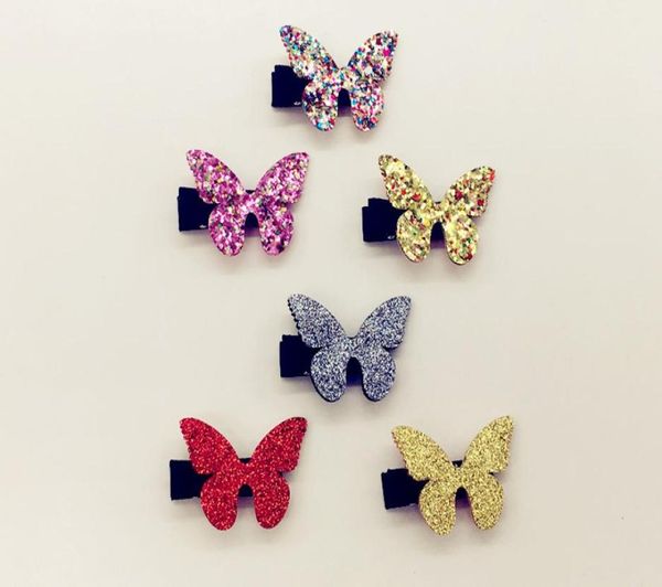 

whole boutique 30pcs fashion cute glitter butterfly hairpins solid mini butterfly hair clips princess headware hair accessorie8719831, Slivery;white