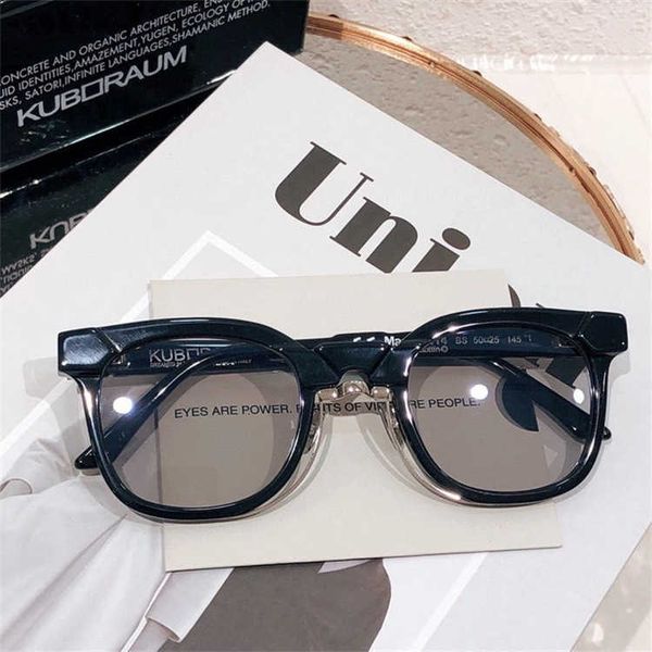 

Designer Kuboraum cool Super high quality luxury n14 German Tough Linear Style Pioneer Neutral Frame Eyeglasses With original box