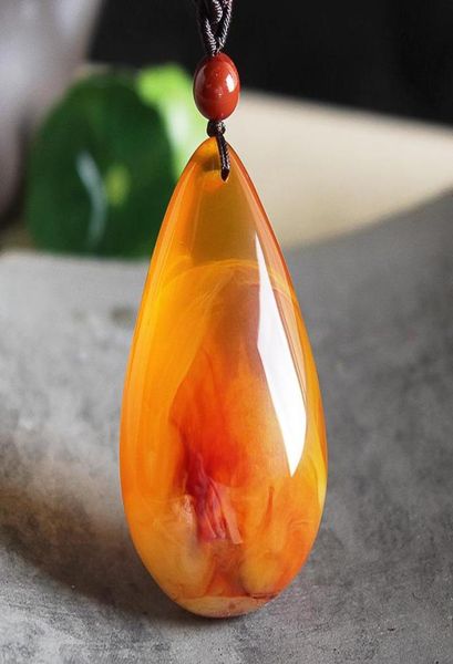 

imitation honey wax sweater chain long water drop pendant female necklace national wind necklaces3588256, Silver