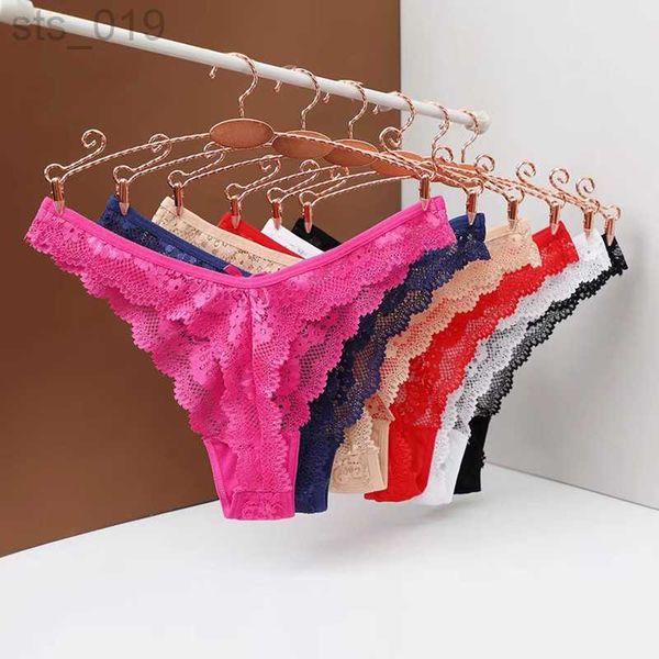 

briefs panties 3pcs/lot ladies g string women's thong high-quality lace comfort panties low-waist breathable underpants lingerie j23053, Red;black