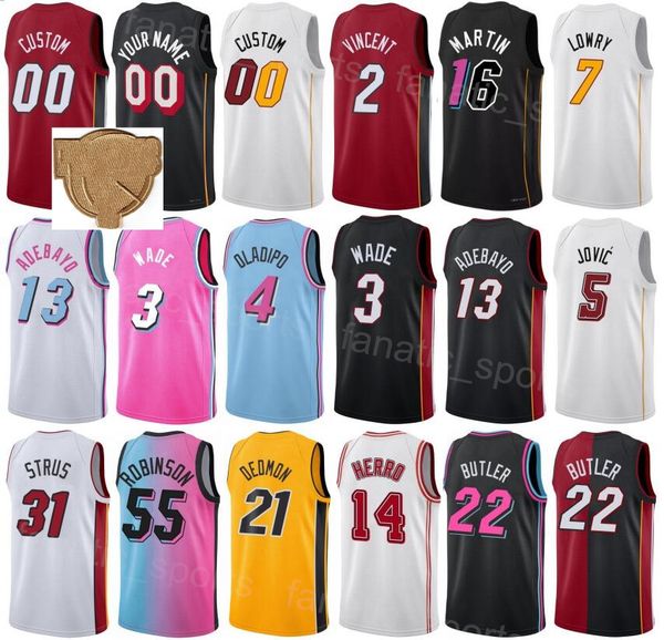 

print finals basketball bam adebayo jerseys 13 gabe vincent 2 caleb martin 16 kevin love 42 cody zeller 44 jimmy butler 22 max strus 31 for, Black;red