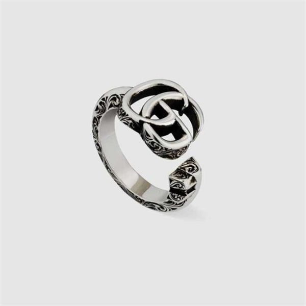

designer jewelry bracelet necklace ring key hip hop hollow out men's women's same style couple ring, Silver