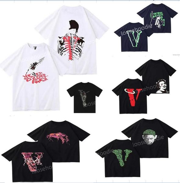 

mens womens designers t shirts loose tees fashion brands man s casual vlones shirt luxurys clothing polos shorts sleeve clothes white blue, White;black