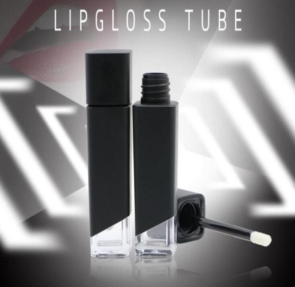 

black lip gloss tube square transparent bottom lip glaze tube empty diy elegant lip stick container7750895