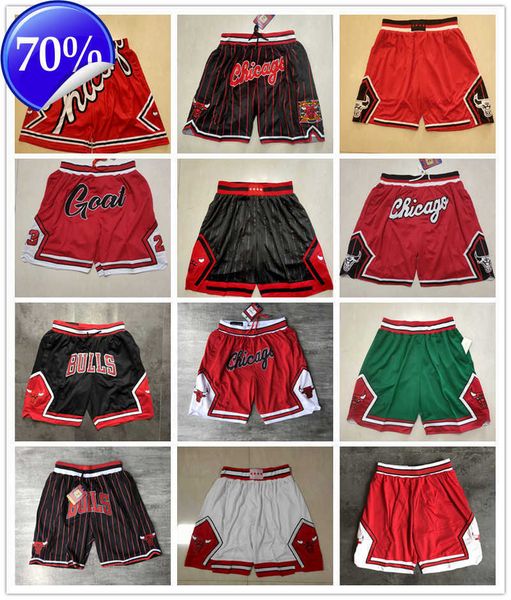 

chicago''bulls''men throwback basketball shorts pocket, Black