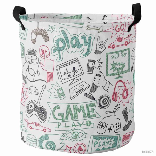 

basket gamepad computer keyboard red dirty laundry basket foldable waterproof home organizer basket clothing kids toy storage basket