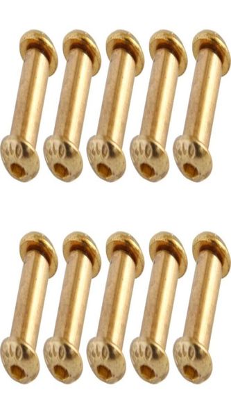 

10pcslot brass fastener diy knife handle screws rivet yfs hexagon head cap screws8920964