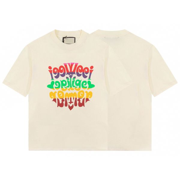 

23ss new made in italy woman men's t-shirts high end classic color letter printed tee summer breathable casual street fashion casual be, White;black