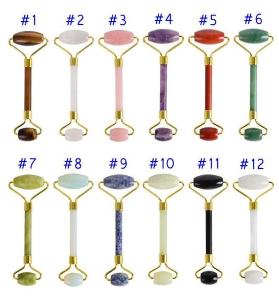 

rose quartz roller slimming face massager lifting tool natural jade facial massage roller stone skin massage beauty care2783508