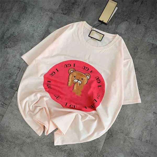

2023 summer new women's t-shirt simple round neck printed letter short sleeve men's casual comfortable pure cotton shirt, White;black