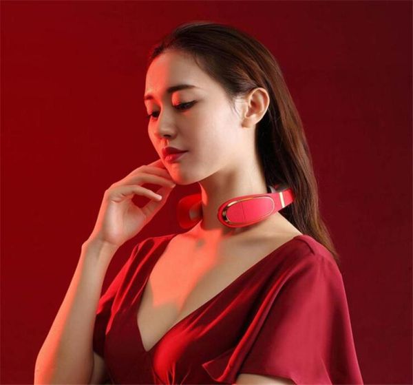 

cervical vertebra shoulder neck massager electric multifunctional necker protector compress infrared heatiing ship 2set9901674