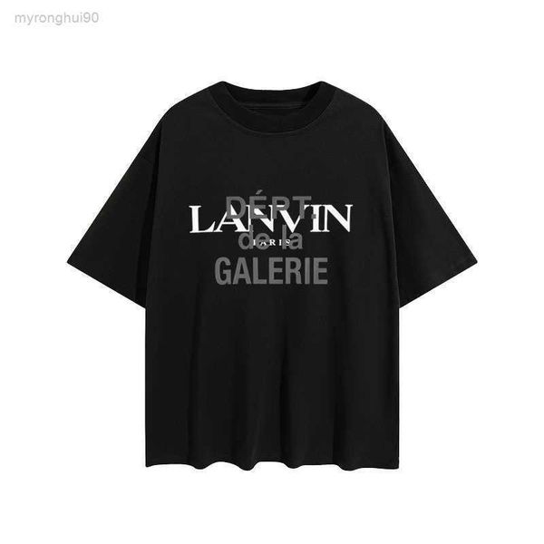 

men's lanvin t-shirts summer fashion speckled letter print and women's casual short sleeve t-shirt nu43 99aj yp39 xy22, White;black
