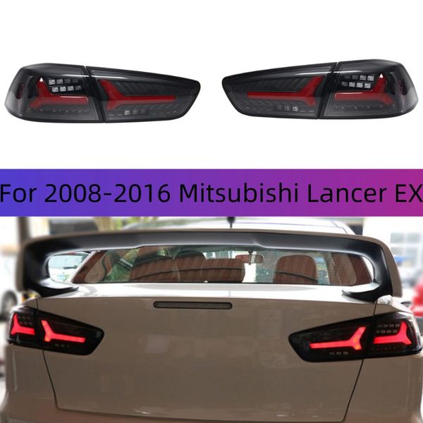 

car tail lamp for 20 08-20 16 mitsubishi lancer ex taillight assembly led running light brake lamp streamer turn signal auto accessories