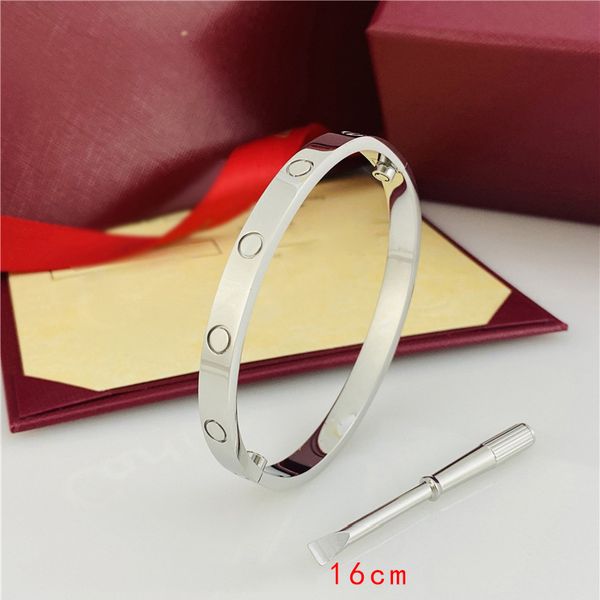 

love screw bracelet fashion designer cuff luxury trendy bangle 18k gold plated titanium steel diamond for women men nail bracelets silver cl, Black