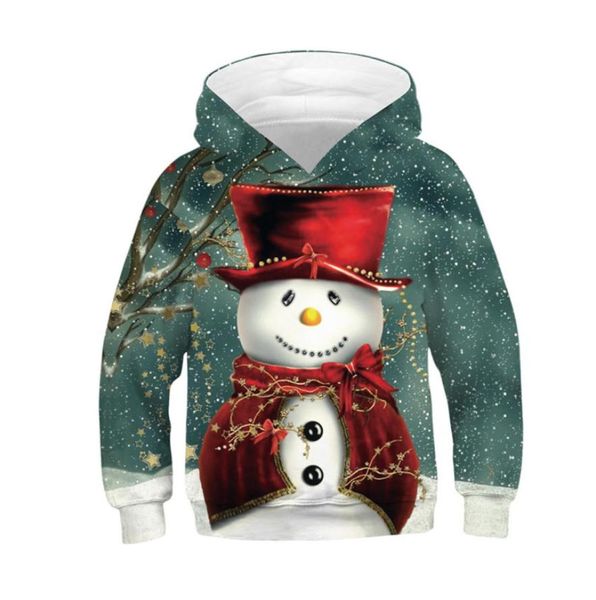 

christmas baby kids clothes santa claus digital printed children039s hoodie loose oversized kids sweathers for autu4426187, Black
