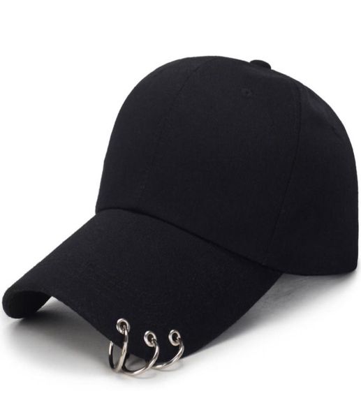 

ht1737 spring summer men women cap solid plain black pink white snapback cap baseball hats with rings adjustable baseball caps6461752, Blue;gray