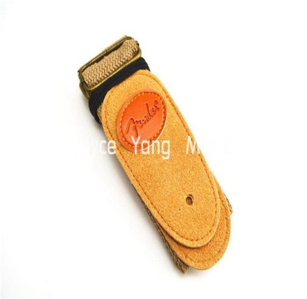 

acoustic electric guitar strap nylon leather ends strap beige wholes8433910