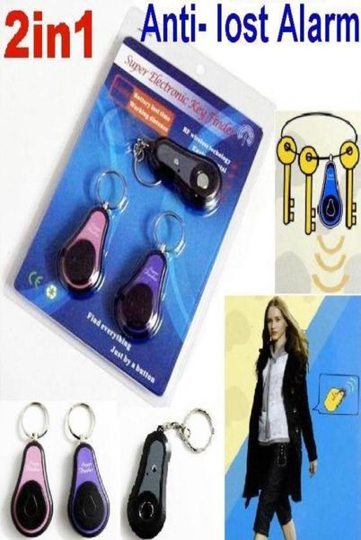 

2 in1 wireless rf electronic key finder locator key chain anti lost alarm 1transmitters 2 receivers1156593