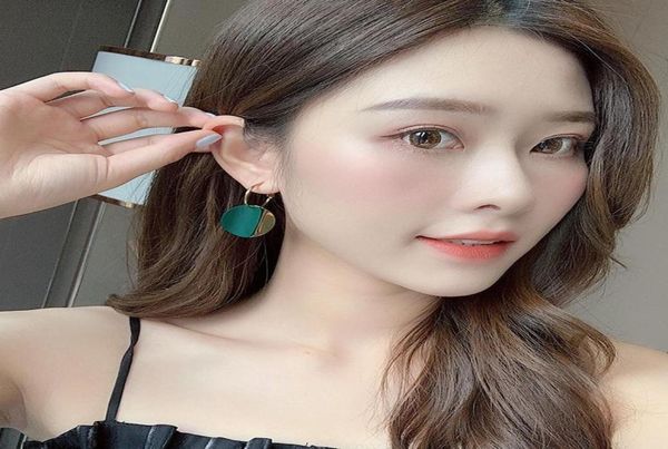 

women039s earrings eardrop tide concise personality joker green temperament earring woman dangle chandelier2631839, Silver
