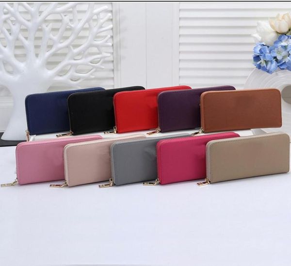 

fashion women clutch wallet pu leather single zipper wallets lady handbag long classical purse with box card 8 colors 4065318404, Red;black