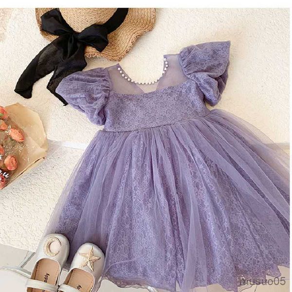 

girl's dresses kids dress girls princess birthday party pearls fancy costume for baby girls children clothes with big, Red;yellow
