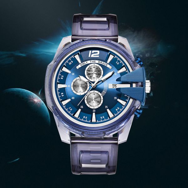 

pr5c 2023 new watch men's leisure diamond watches gold steel rubber quartz wristwatch strap male relogio masculino otm5, Slivery;golden