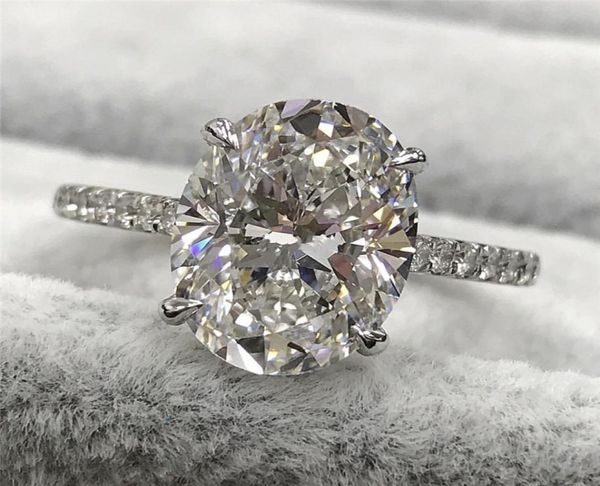 

stunning promise ring 925 sterling silver 3ct oval diamond cz engagement wedding band rings for women bridal finger jewelry5892014, Slivery;golden