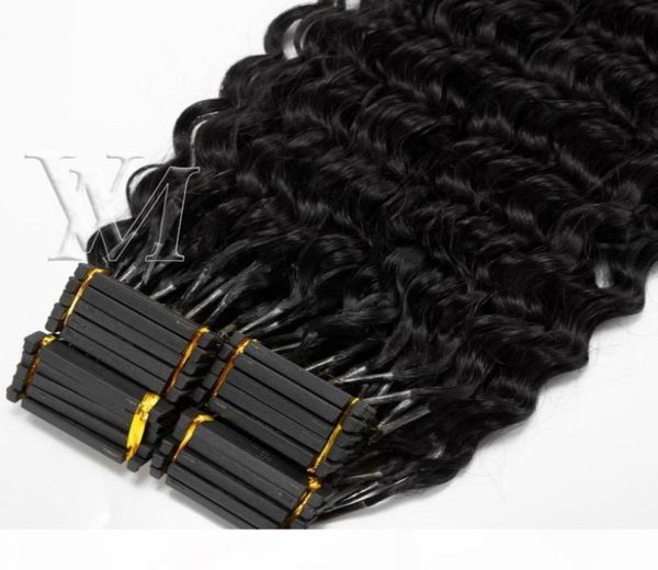 

afro kinky curly straight deep water yaki 4a 4b 4c cuticle aligned remy virgin 6d pre bonded brazilian indian human hair extension3417469, Black