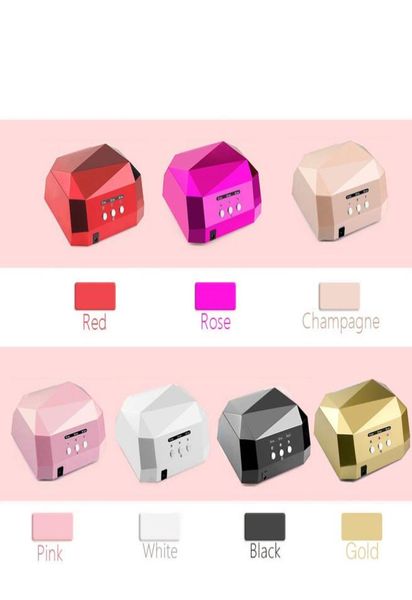 

36w uv lamp nail dryer uv led lamp for nails gel dryer nail lamp diamond shape curing for uv gel polish nail art too7233896, Silver