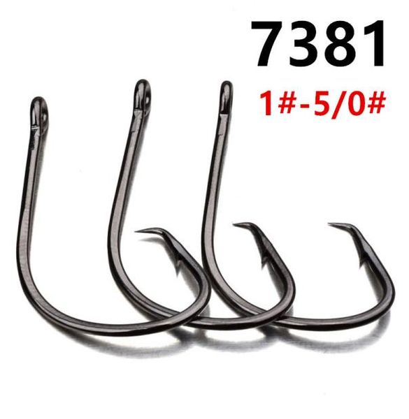 

200pcslot 150 7381 sport circle hook high carbon steel barbed fishing hooks fishhooks pesca tackle accessories ku85239065