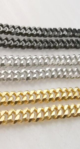 

lot 5meter in bulk 5mm blacksilver gold stainless steel curb link chain findings jewelry marking diy necklace bracelet7229376, Silver