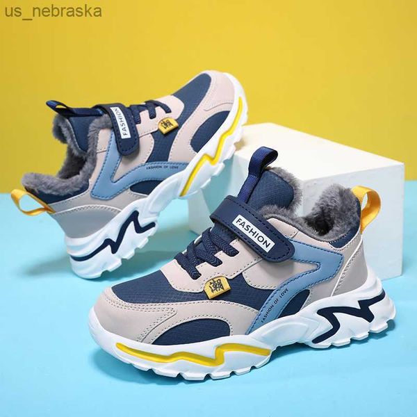 

athletic outdoor gthmb autumn winter children boots girls snow boots nonslip boots flats sneakers trendy kids shoes size 2840 l230518, Black