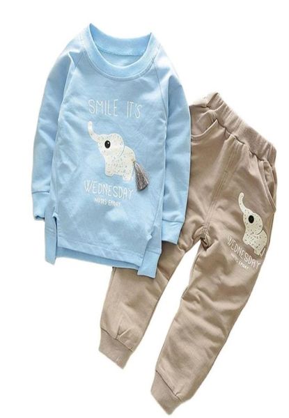 

3 colors toddler baby boys clothes spring kids sportswear children sets designer t shirt pants coat pant outfits243y4261043, White