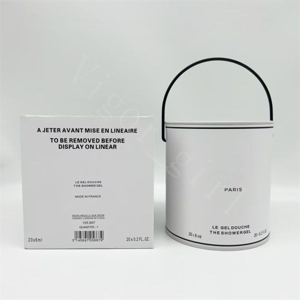 

luxury brand body wash n5 bath gel iron bucket 20*6ml face body cleansing tools nice smelling original quality