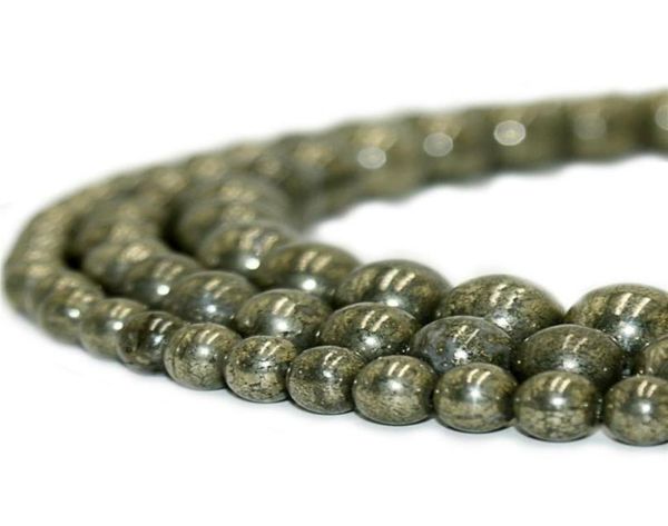 

round natural stone beads pyrite gemstone energy stone healing loose beads for women bracelet diy jewelry making 1 strand 4 6 8 102740060, Black