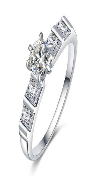 

vintage luxury cubic zirconia wedding ring band white gold plated korean style valentine day christmas party iced out jewelry bijo1334322, Golden;silver