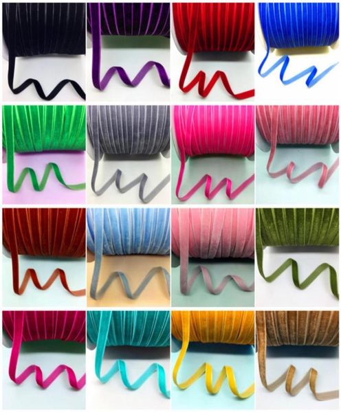 

50yards 38quot10mm velvet ribbon wedding party decoration handmade ribbon gift wrapping hair bows diy christmas ribbon57106851454006, Pink;blue