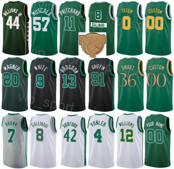 

printed finals basketball derrick white jersey 9 payton pritchard 11 danilo gallinari 8 robert williams iii 44 blake griffin 91 sam hauser 3, Black;red
