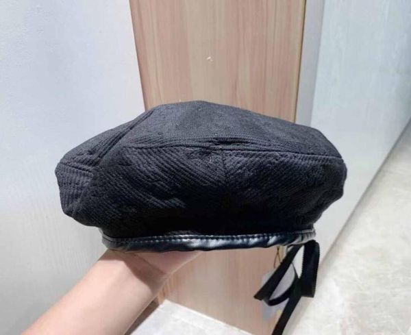 

beret womens letter luxury fashion elegant hat berets cap lady outdoor travel warm winter windproof vacation bonnet c6786543, Blue;gray