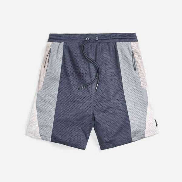 

embroidery kith shorts mesh breathable zipper pockets 3 bmi3, White;black