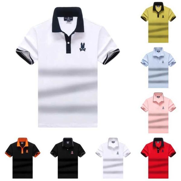 

psycho bunny polo designer mens tshirt luxury brand shirt high street embroidery catoon skull rabbit clothing sports quick drying t casual a, White;black