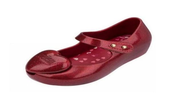 

heart girl jelly sandals summer mini melissa sandals children sandals beach shoes toddler shoes for girls kids y20061953459446038583, Black;red