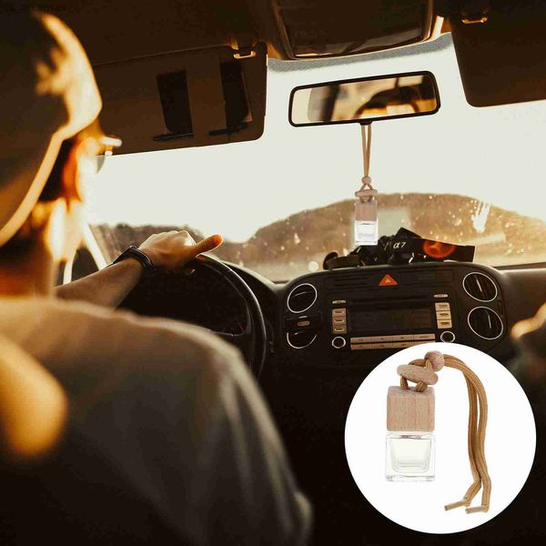 

car air freshener 5 pcs car hanging glass bottle automatic air freshener fragrance refillable car air freshener glass diffuser reed diffuser