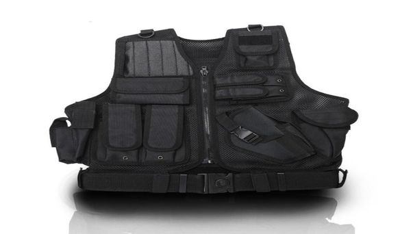 

outdoor tactical molle vest sports camouflage body armor combat assault waistcoat no060119537857, Black;green