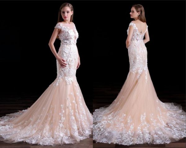 

elegant girls dresses o neck with appliques open back mermaid tulle long party formal evening dresses for women prom dresses gowns8126560, Black;red