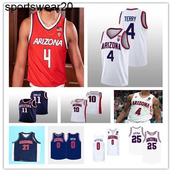 

ncaa arizona wildcats college basketball jersey azuolas tubelis oumar ballo steve kerr kriisa courtney ramey pelle larsson cedric henderson, Black;red