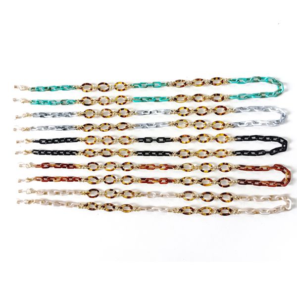 

rectangle and oval link acrylic sunglass chain spectacle retainer